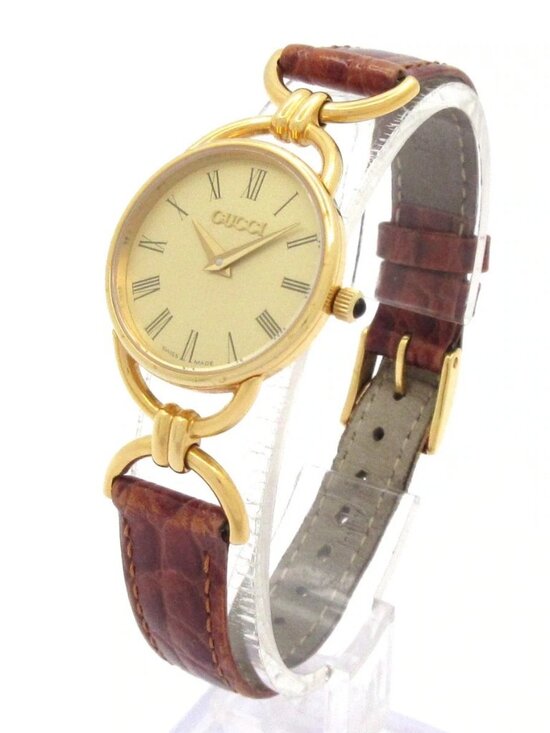 GUCCI 6000.2.L Brown Women\'s Wrist Watch main image 4